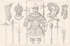 16C SUIT ARMOUR. Helmet; Armet; Gauntlet; sword; Mallet; Halberd; Fauchard 1875