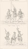 FRANCE. Militaria. Piquier-Enseigne-Tambour; Arquebusiers-Hallebardier 1875