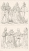 FRANCE. Princes Princesses, Dames Gentilhommes(Fin du 16C) 1875 old print