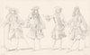 FRANCE. Gentleman; page of Louis XIV(1670)Capt, Army General 1875 old print