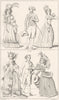 FRANCE. Costumes. Costume de bal; (1789); deuil 1875 old antique print picture