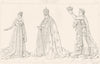 FRANCE. Costumes du Sacre. L'Imperatrice; Pape; L'Empereur 1875 old print