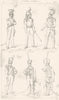 FRANCE. Lancier; Cuirassier; Carabinier; Canonnier a pied; Hussard; cheval 1875