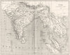 INDIA. Asie. Inde 1843 Asia 1875 old antique vintage map plan chart