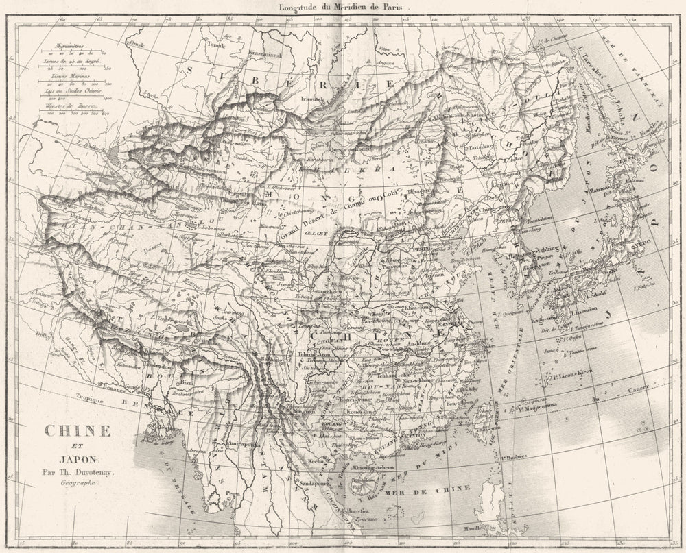 CHINA. Asie. Chine et Japon Japan 1875 old antique vintage map plan chart