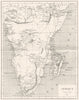 AFRICA. Afrique Africa. Afrique Africa Partie Sud 1847 1875 old antique map