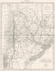 S AMERICA. Argentina; Provinces-Unie Rio Plata, Paraguay Uruguay Chile 1875 map