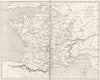 FRANCE. La France Sous Louis XV 1879 old antique vintage map plan chart