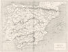 SPAIN. Espagne(Spain)Ancienne Ancient 1879 old antique vintage map plan chart