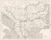 BOSNIA. Bosnie, Servie, Valachie(Wallachia)Serbia Romania 1879 old antique map