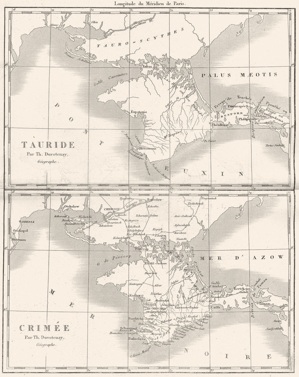 ASIA. Asie; Tauride; Crimee Crimea 1879 old antique vintage map plan chart