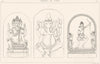 INDIA. Religion de L'Inde. Brahma; Ganesa; Camadeva 1879 old antique print