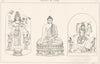 INDIA. Religion de L'Inde. Saraswati; Bouddha; Mahadiva Siva 1879 old print