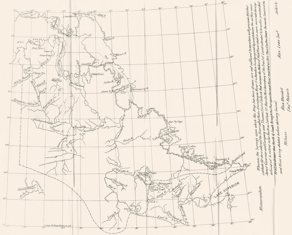 CANADA. Map of the district of Assiniboia, 1811 1914 old antique chart
