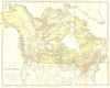 CANADA. British North America 1914 old antique vintage map plan chart