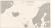NAVAL WW2. Sept-Dec 1939. Northern Passages Atlantic, Norway Greenland 1954 map