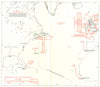 ATLANTIC. Main convoy routes. Zones anti-submarine escort 1939-41 1954 old map