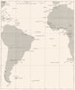 OCEAN WARFARE. Jan-Dec 1940. Central & south Atlantic Oceans 1954 old map