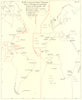 BATTLE OF THE ATLANTIC. British US Naval Command Zones 1942 1956 old map