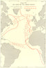BATTLE OF THE ATLANTIC. 2nd campaign. Aug 1942 Air cover convoy routes 1956 map