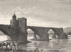 VAUCLUSE. Avignon. Le pont d'Avignon 1880 old antique vintage print picture