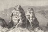 SEINE-MARITIME. Avignon. Chambre demoiselles-Falaises d'Etretat 1880 old print