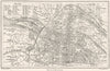 RHÔNE. Avignon. Plan de la ville de Lyon 1880 old antique map chart