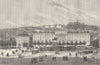 LYON. Avignon. La place Bellecour et le coteau de Fourvieres 1880 old print