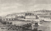 LYON. Quais Saone. Pont Eglise St-Georges; Notre-Dame Fourvieres; Tilsitt 1880