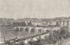 LYON. Lyon. La Croix-Rousse 1880 old antique vintage print picture