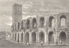 BOUCHES-DU-RHÔNE. Arles. Les Arenes(vue exterieure) 1880 old antique print