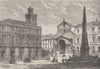 BOUCHES-DU-RHÔNE. Arles. Place de l'Hotel-de-Ville 1880 old antique print