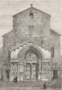 BOUCHES-DU-RHÔNE. Arles. Portail de l'eglise Saint-Trophime 1880 old print