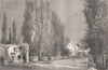 BOUCHES-DU-RHÔNE. Arles. Cimetiere des Alyscamps a Arles 1880 old print