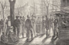 BOUCHES-DU-RHÔNE. Marseille. Embauchage matelots sur place Neuve 1880 print