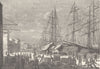 BOUCHES-DU-RHÔNE. Marseille. Le quai de Rive-Neuve 1880 old antique print
