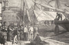 BOUCHES-DU-RHÔNE. Marseille. Le debarquement des oranges 1880 old print