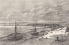 BOUCHES-DU-RHÔNE. Marseille. La Joliette et le Nouveau port 1880 old print