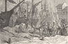 BOUCHES-DU-RHÔNE. Marseille. Debarquement mesurage grains sur quais de 1880