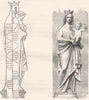 BOUCHES-DU-RHÔNE. Marseille. statue de Notre-Dame La Garde 1880 old print