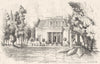 YVELINES. Pavillon Dubarry 1880 old antique vintage print picture