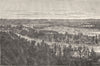 YVELINES. cote gauche. Saint-Germain; Le Pecq; Vesinet 1880 old antique print