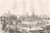 YVELINES. Marly. L'abreuvoir 1880 old antique vintage print picture