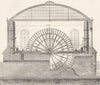 YVELINES. La machine actuelle de Marly(coupe theorique) 1880 old antique print