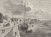 LOIRE-ATLANTIQUE. Bretagne. Vue du Pouliguen 1880 old print picture