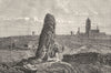 LOIRE-ATLANTIQUE. Bretagne. Vue generale du Bourg-de-Batz 1880 old print