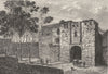 LOIRE-ATLANTIQUE. Bretagne. Porte de Saille a Guerande 1880 old print