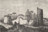 LOIRE-ATLANTIQUE. Clisson. generale du chateau cote remparts 1880 old print