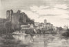 LOIRE-ATLANTIQUE. Clisson. Vue generale de Clisson 1880 old print