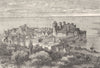 MANCHE. Cherbourg. de Xve siecle d'apres une estampe 1880 old antique print